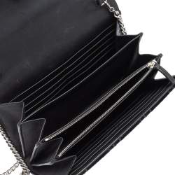 Gucci Black GG Velvet Mini Dionysus Wallet On Chain 