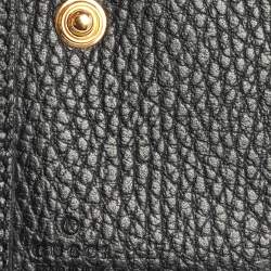 Pre Owned Gucci Black Leather GG Marmont Wallet