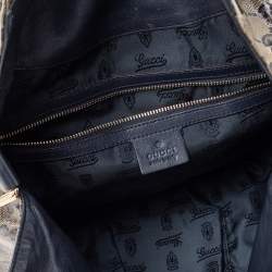 مملوكة مسبقًا Gucci Beige/Black GG Crystal Coated Canvas Hysteria Hobo