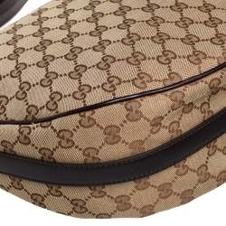 مملوكة مسبقًا Gucci Beige/Black GG Canvas GG Twins Medium Hobo