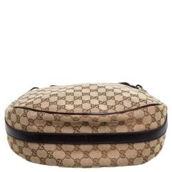 مملوكة مسبقًا Gucci Beige/Black GG Canvas GG Twins Medium Hobo