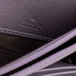 مملوكة مسبقًا محفظة كونتيننتال غوتشي نايس جلد أوف وايت مورد مطبوع