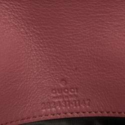 Pre Owned Gucci Beige/Pink GG Canvas and Leather Interlocking G Continental Wallet