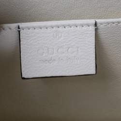 Pre Owned Gucci Ivory Plexiglas Mini Sylvie 1969 Top Handle Bag
