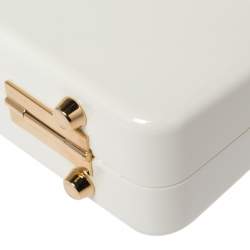 Pre Owned Gucci Ivory Plexiglas Mini Sylvie 1969 Top Handle Bag