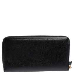 Pre Owned Gucci Black Leather Soho Zip Around Wallet
