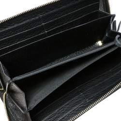 Pre Owned Gucci Black Leather Soho Zip Around Wallet