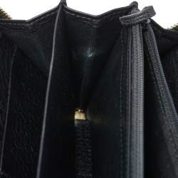 Pre Owned Gucci Black Leather Soho Zip Around Wallet