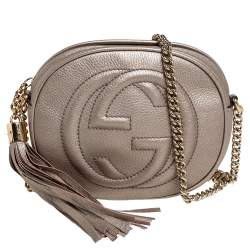 Soho long flap leather crossbody bag Gucci Gold in Leather - 29341017