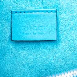 مملوكة مسبقًا Gucci Beige/Blue GG Supreme Canvas and Suede Medium Embroidered Snake/Flowers Dionysus Shoulder Bag