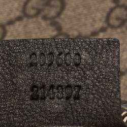 Pre Owned حقيبة هوبو غوتشي جلد وكانفاس جي جي سوبريم بيج/بني يد بإبزيم