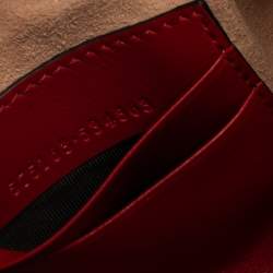 Pre Owned Gucci Red Matelassé Leather Mini GG Marmont Bucket Bag      