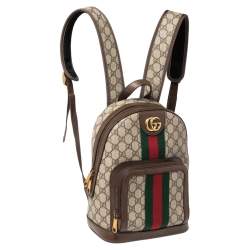 Gucci Beige/Ebony GG Supreme Coated Canvas and Leather Small Ophidia Backpack