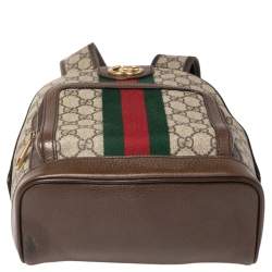 Gucci Beige/Ebony GG Supreme Coated Canvas and Leather Small Ophidia Backpack