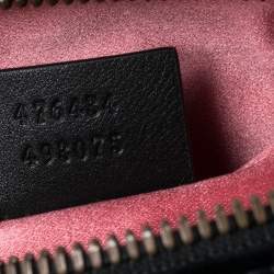 مملوكة مسبقًا Gucci Black Matelassé Velvet GG Marmont Belt Bag