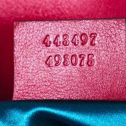 Pre Owned ح قيبة كتف غوتشي مارمونت جي جي صغيرة قطيفة ماتيلاس أرجواني