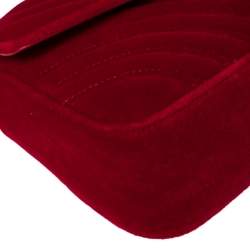 Pre Owned حقيبة كتف غوتشي مارمونت جي جي صغيرة قطيفة ماتيلاس أرجواني