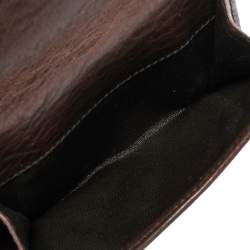 مملوكة مسبقًا Gucci Brown/Beige GG Crystal Babouska Compact Wallet