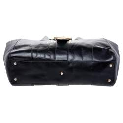 Gucci Black Leather Lady Buckle Tote