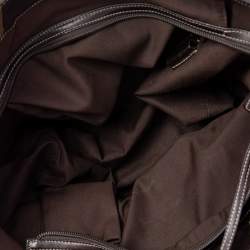 Pre Owned Gucci Beige/Brown GG Canvas and Leather Tote