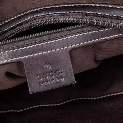 Pre Owned Gucci Beige/Brown GG Canvas and Leather Tote
