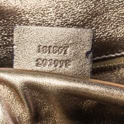 مملوكة مسبقًا حقيبة غوتشي ريس سويدي وجلد أسود/ ذهبي بيد علوية 