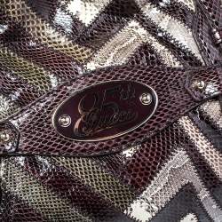 Pre Owned حقيبة هوبو غوتشي إصدار محدود للذكرى السنوية ال 85 جلد ثعبان متعدد الألوان