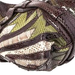 Pre Owned حقيبة هوبو غوتشي إصدار محدود للذكرى السنوية ال 85 جلد ثعبان متعدد الألوان