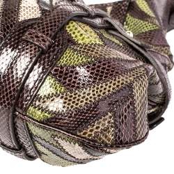 Pre Owned حقيبة هوبو غوتشي إصدار محدود للذكرى السنوية ال 85 جلد ثعبان متعدد الألوان