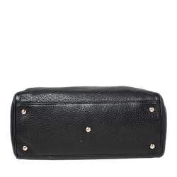 مملوكة مسبقًا حقيبة يد توتس غوتشي بامبو جلد أسود متوسطة