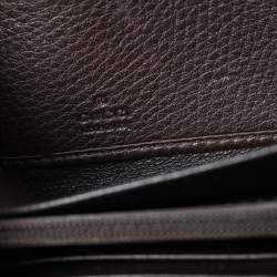 Gucci Beige/Brown Diamante Canvas and Leather 1973 Zip Around Wallet