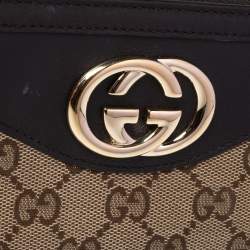 مملوكة مسبقًا Gucci Beige/Brown GG Canvas and Leather Sukey Zip Around Wallet