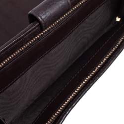 Pre Owned محفظة غوتشي كونتينينتال جلد غوتشيسيما بني داكن ذات قلاب