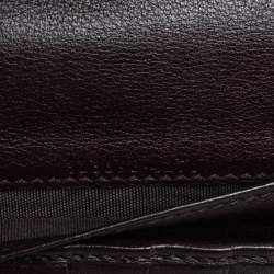 Pre Owned محفظة غوتشي كونتينينتال جلد غوتشيسيما بني داكن ذات قلاب