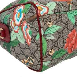 مملوكة مسبقًا Gucci Multicolor GG Blooms Supreme Canvas and Leather Boston Bag