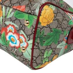 مملوكة مسبقًا Gucci Multicolor GG Blooms Supreme Canvas and Leather Boston Bag