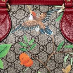 مملوكة مسبقًا Gucci Multicolor GG Blooms Supreme Canvas and Leather Boston Bag