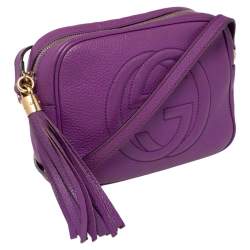 مملوكة مسبقًا Gucci Purple Leather Soho Disco Crossbody Bag