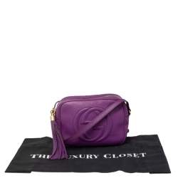 مملوكة مسبقًا Gucci Purple Leather Soho Disco Crossbody Bag