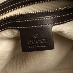 مملوكة مسبقًا حقيبة يد توتس غوتشي ماي فير فيونكة صغيرة جلد وكانفاس GG بيج/ بني داكن  