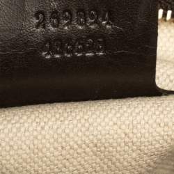 مملوكة مسبقًا حقيبة يد توتس غوتشي ماي فير فيونكة صغيرة جلد وكانفاس GG بيج/ بني داكن  