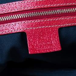 Pre Owned Gucci Beige/Red GG Canvas And Leather Jolicoeur Tote