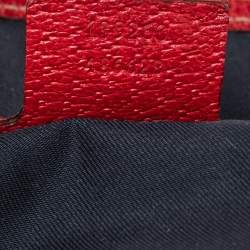 Pre Owned Gucci Beige/Red GG Canvas And Leather Jolicoeur Tote