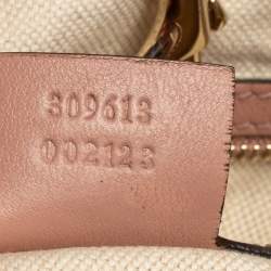 مملوكة مسبقًا حقيبة يد توتس غوتشي نيس جلد لامع ميكروغوتشيسيما بيج متوسطة