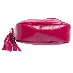 Pre Owned Gucci Pink Patent Leather Small Soho Disco Crossbody Bag