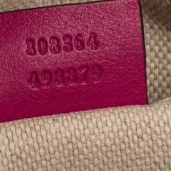 Pre Owned Gucci Pink Patent Leather Small Soho Disco Crossbody Bag