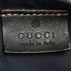 Pre Owned Gucci Beige/Blue GG Supreme Canvas and Leather Diaper Messenger Bag