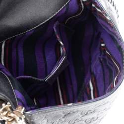 Pre Owned Gucci Metallic Grey Guccissima Leather Small Britt Tassel Hobo