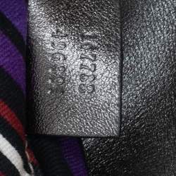 Pre Owned Gucci Metallic Grey Guccissima Leather Small Britt Tassel Hobo