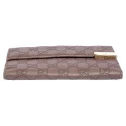 Gucci Purple Guccissima Leather Trademark Continental Wallet
